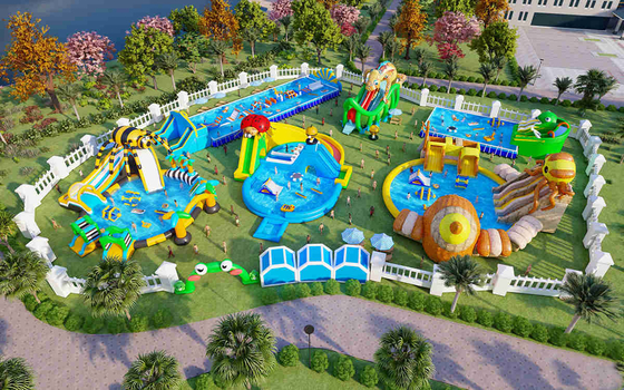 Children And Adults Inflatable Water Park Combo Playgrounds