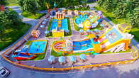 Outdoor Amusement Giant Inflatable Land Water Park Hand Printing