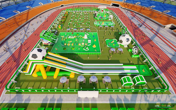 World Cup Football Inflatable Water Park Swimming Pool Playground