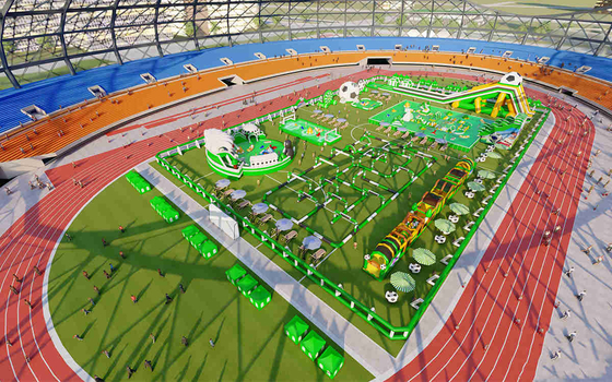 World Cup Football Inflatable Water Park Swimming Pool Playground