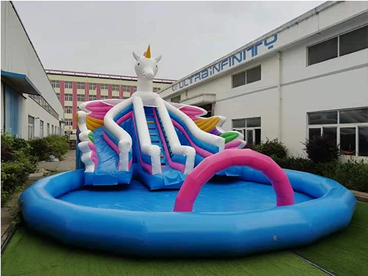 Customized PVC Unicorn Inflatable Playground Water Park For Kids