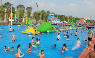 Commercial Inflatable Toy Dragon Boat Theme Swimming Pool Water Park