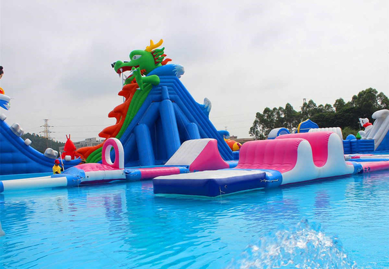 Commercial Inflatable Toy Dragon Boat Theme Swimming Pool Water Park