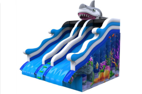 Shark Inflatable Water Park Big Swimming Pool With Water Slide