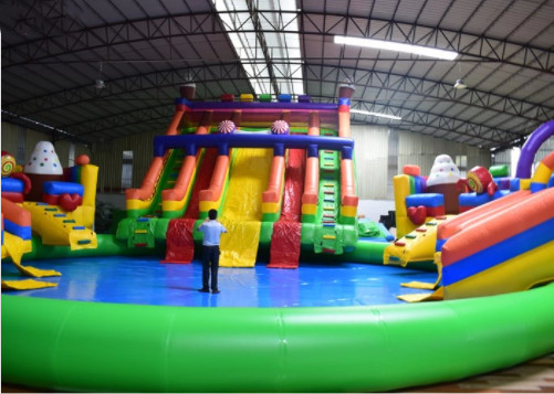 Adult And Kids Inflatable Water Park Playground Swimming Pool