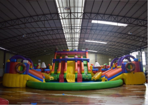 Adult And Kids Inflatable Water Park Playground Swimming Pool