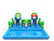 Sea Animal Inflatable Water Park Swimming Pool With Water Slide