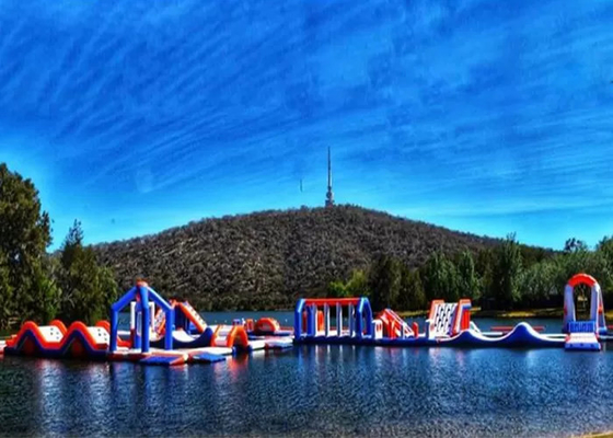 Lake Infaltable Water Park Obstacle Course Floating Playground