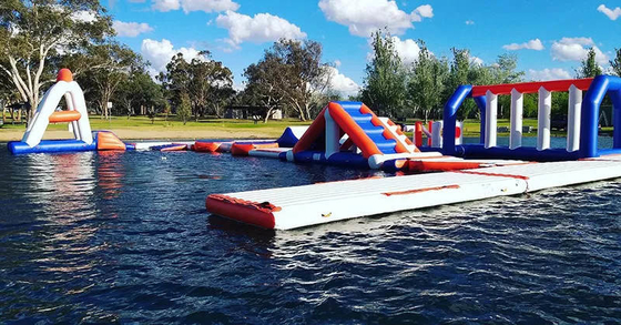 Lake Infaltable Water Park Obstacle Course Floating Playground