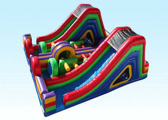 Colorful Dual Lap Inflatable Dry Obstacle Course For Toddler