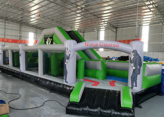 Commericial Tarpaulin Inflatable Obstacle Course Challenge For Kids