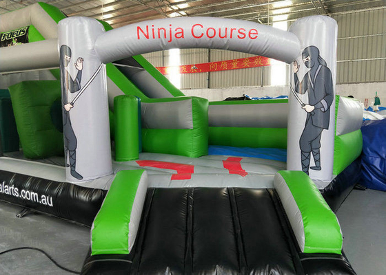 Commericial Tarpaulin Inflatable Obstacle Course Challenge For Kids