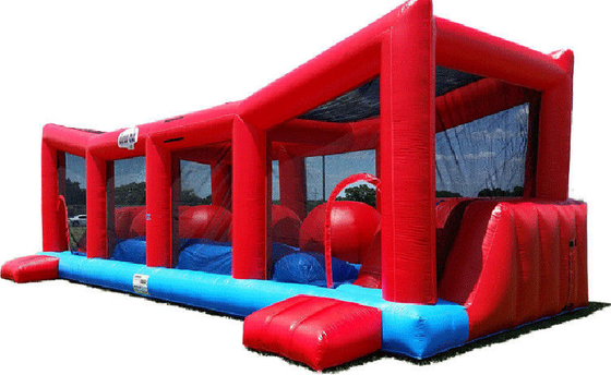 Customized Funny Red Inflatable Obstacle Course Inflatable Sport Game