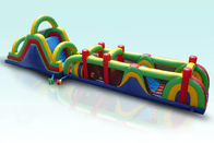 0.55mm PVC Tarpualin Giant Inflatable Obstacle Course With Slide