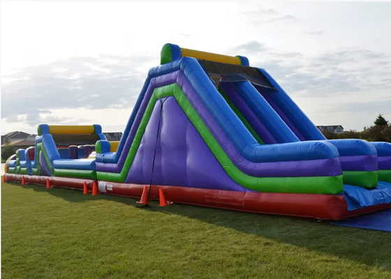 0.55mm PVC Kids Backyard Inflatable Obstacle Course For Challenging