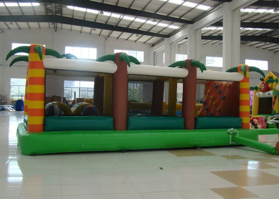 Coconut Tree Inflatable Bouncy Obstacle Course , Outdoor Playground