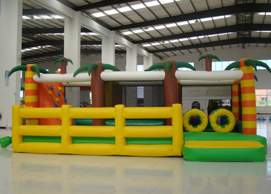 Coconut Tree Inflatable Bouncy Obstacle Course , Outdoor Playground