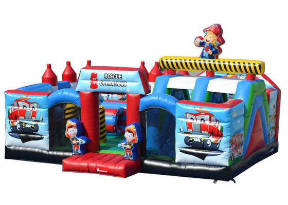 Inflatable Obstacle Course Race Double Stitching For Outdoor Activities