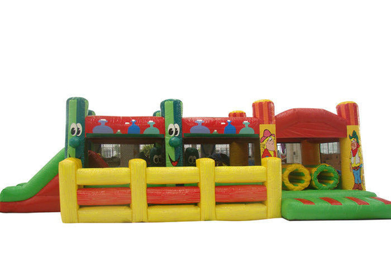 Fun Kids Inflatable Obstacle Course Rental 0.55mm PVC Tarpaulin