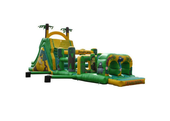 Funny Jungle Race Inflatable Obstacle Courses Amusement Park