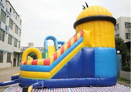 Interesting Minion Themed Inflatable Amusement Park For Rental