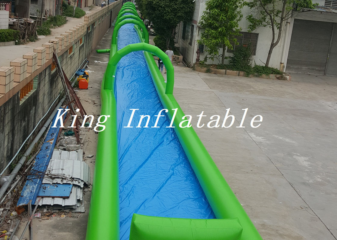 Single Lane Inflatable Street Water Slide PVC Tarpaulin Slip N Slide For Adults OEM