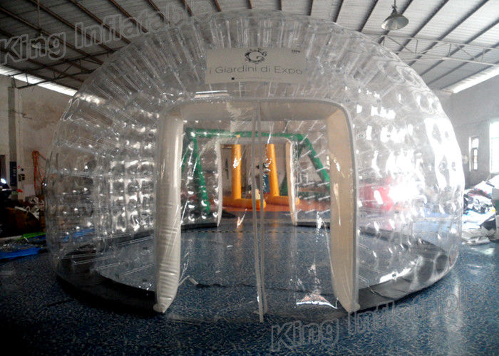 PVC Combo Transparent Inflatable Dome Tent 8m Diameter For Party / Exhibition