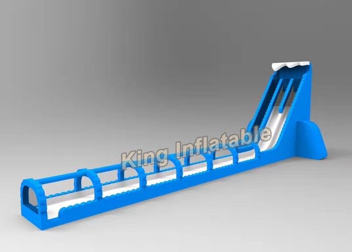 Customized Blue Giant Inflatable Water Slide Commercial For Adult / Kids