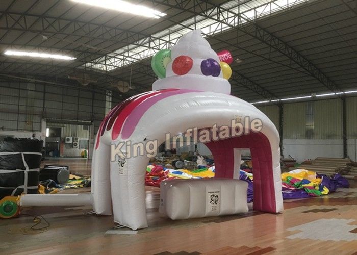 Customized Design Inflatable Event Tent With Icecream Theme , Colorful Color
