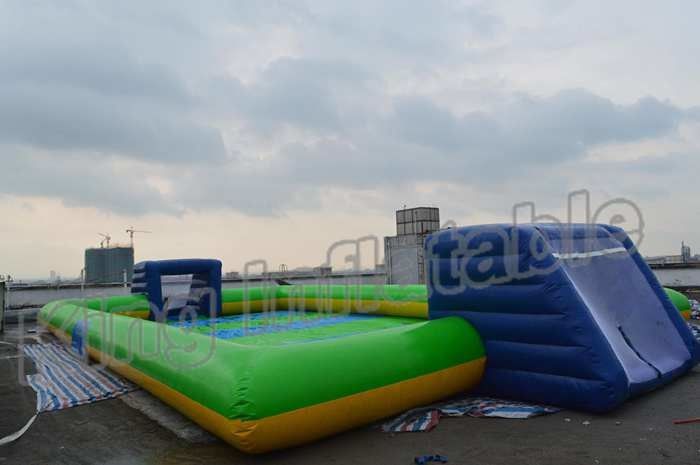 Giant Soap Water Football Field Inflatable Soccer Field for Sale