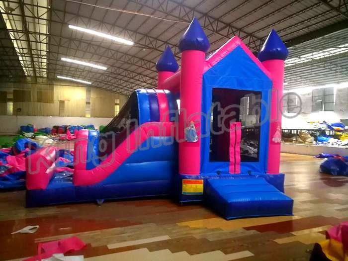 PVC Material Inflatable Jumping Castle With Slide For Kids , Childrens Bouncy Castle