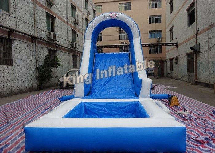 Blue Family Double Stitching Inflatable Water Slide For Kids