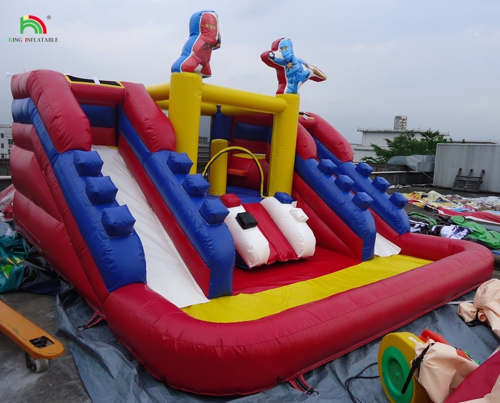 Popular Commercial Inflatable Water Slides with Pool Double Lane Water Slides Inflatable for Kids and Adults