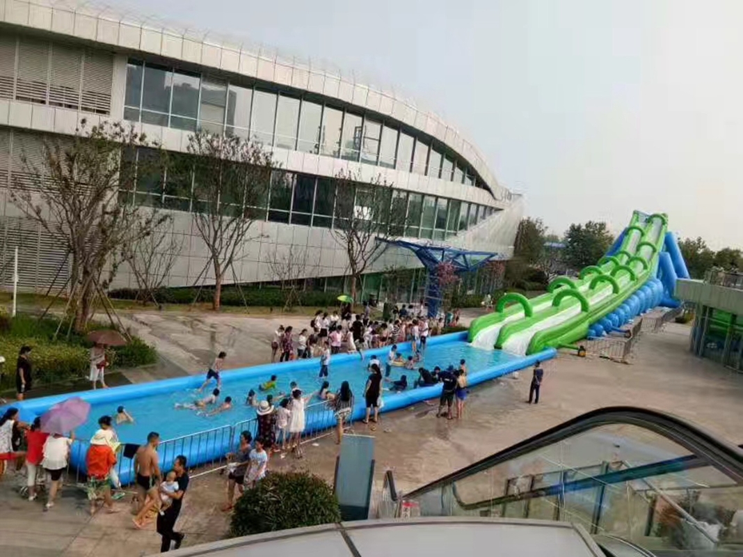 Commercial Pool Slide Giant Inflatable Slide City Outdoor Amusement Park Inflatable Slides For Sale