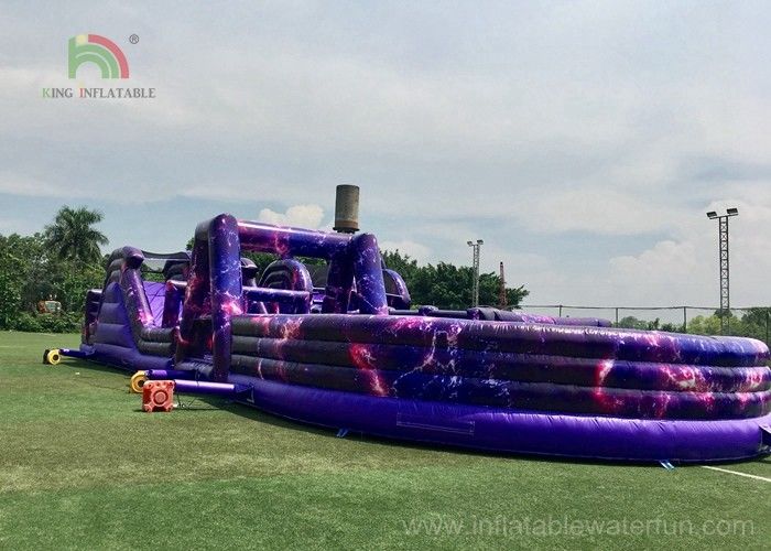 PVC Giant Outdoor Playground Inflatable Obstacle Course Customized Size
