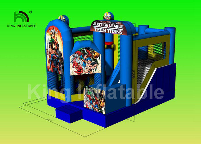 Durable 0.45mm PVC Inflatable Slider Jumping Castle / Childrens Bouncy Castle