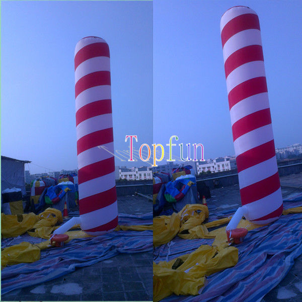 Durable Festival / Celebration Inflatable Advertising Balloons Stripe Tube With PVC / Oxford