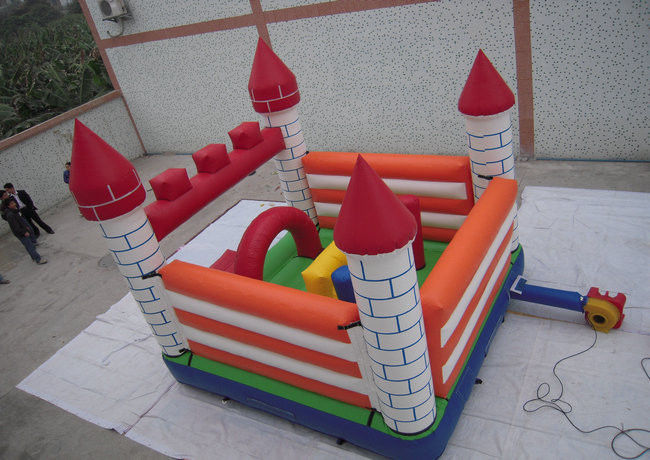 Customized Commercial Inflatable Bounce House Combo With Logo Printing / Kids Paradise Fun City