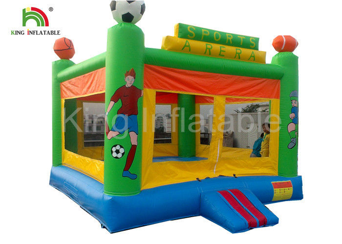 Green Custom Outdoor Adult Inflatable Large PVC Tarpaulin Commercial Bouncy Castles for Rent