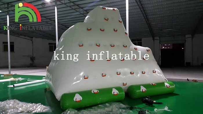 4m x 3m Green / White Inflatable Water Toy / Mini PVC Iceberg For Water Park