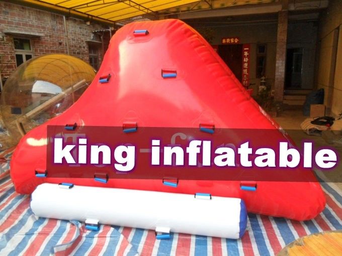Red Aqua Park Inflatable Water Toys / Rock Slide / Iceberg By PVC For Water Park
