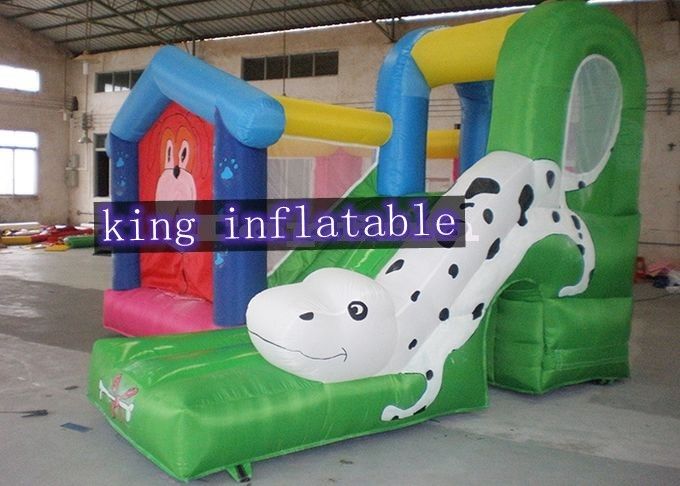 Amusement Park Commercial Bouncy Castles With Dalmatians Slides For Rental