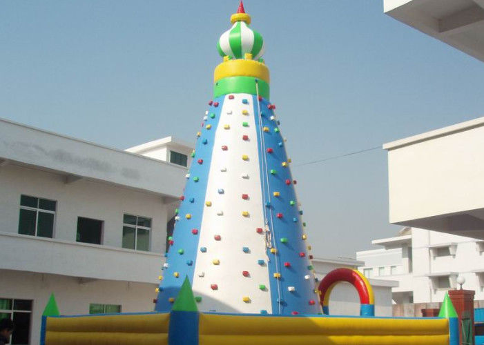 Tall Inflatable Sport Games / Climbing Wall For Amusement Park