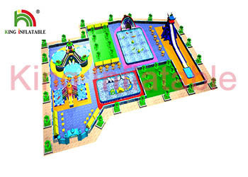 Digital Printing Blow Up Water Park Plato PVC Tarpaulin With 0.65mm - 0.9mm  UV Resistant