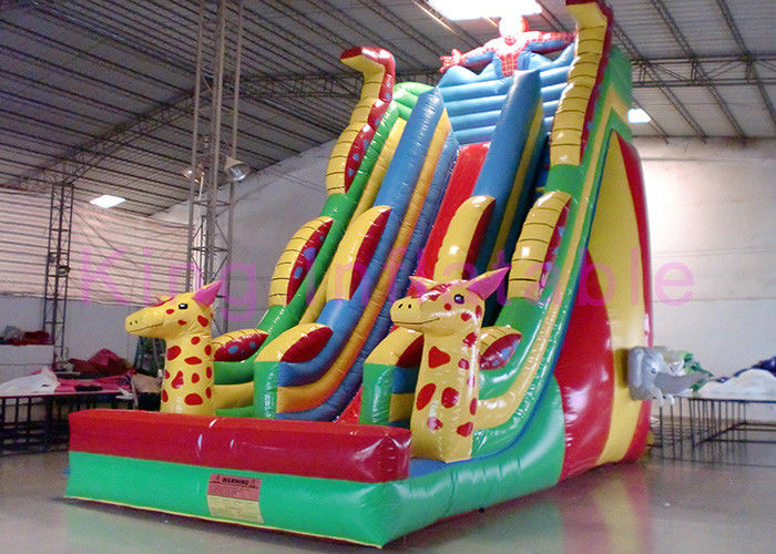 PVC Colorful Single Lanes Blow Up Dry Slide Spider & Deer Slide With 2 Years Warranty