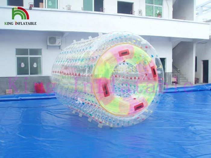 1.0mm PVC / TPU Blow Up water rolling Toy Inflatable Water Roller For Water Park