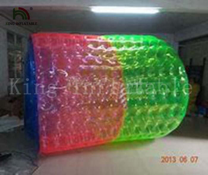 Red And Green 2.8m Long Inflatable Water Roller Inflatable Water Sport Game ball Toy