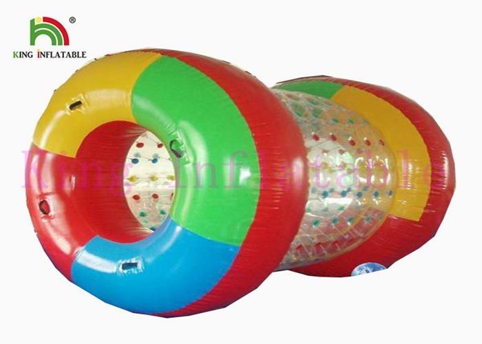 Red Clear PVC / TPU Adults Blow Up Water Walk On Toy With Durable PVC Tarpaulin Ends