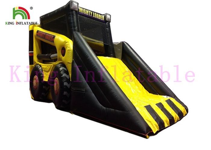 Commercial PVC Mighty Loader Inflatable Jumping House With Slide For Backyard Fun
