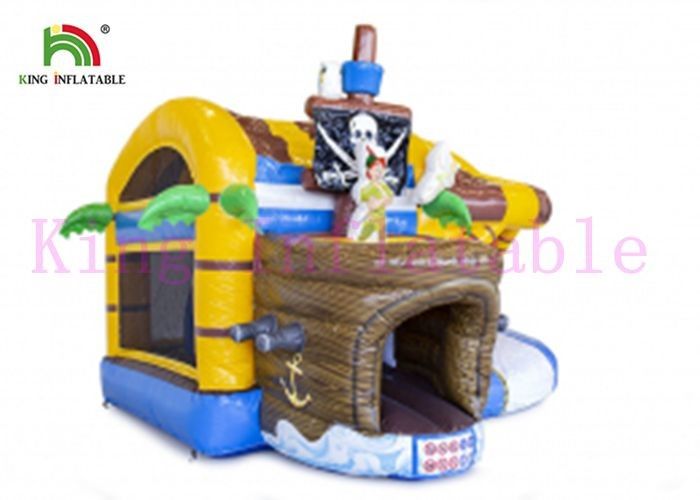 Custom 0.55mm PVC Pirate Inflatable Jumping Castle OEM Color For Adults And Kids